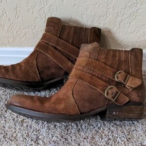 Born Rustic Brown Ankle Booties